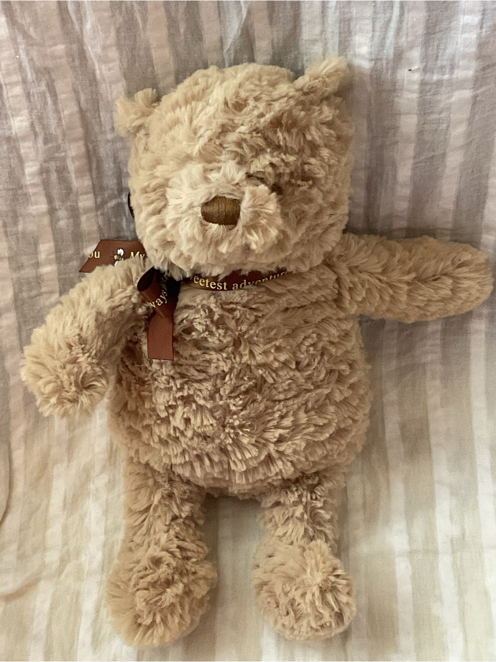 DISNEY BABY CLASSIC ‘WINNIE THE POOH’PLUSH TOY POOH BEAR CURLY SOFT FUR 14”